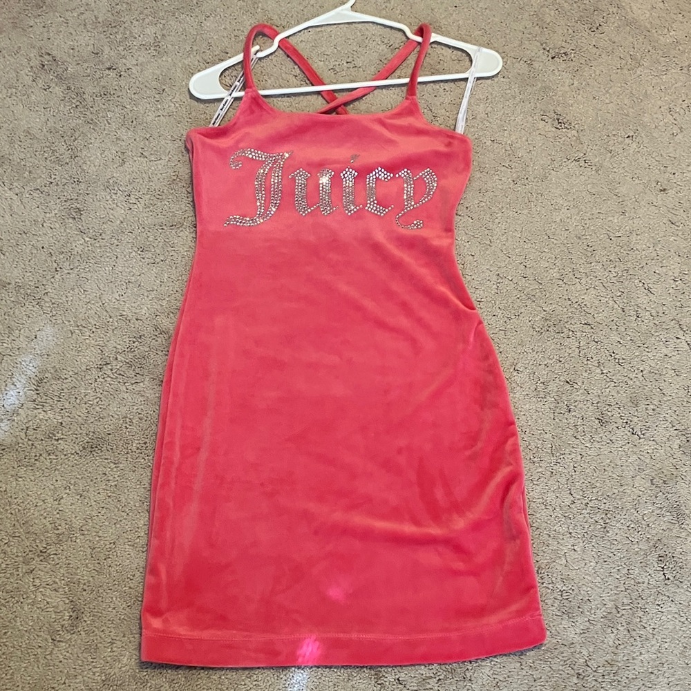 Juicy Couture Coral Dress with Rhinestone Detail